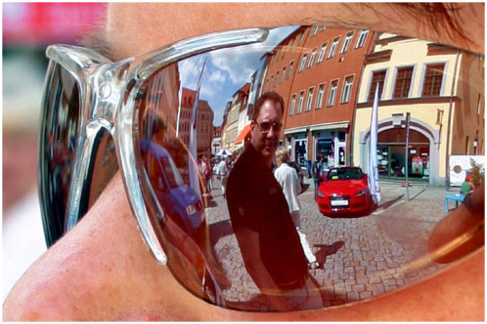 Spiegelung in Sonnenbrille