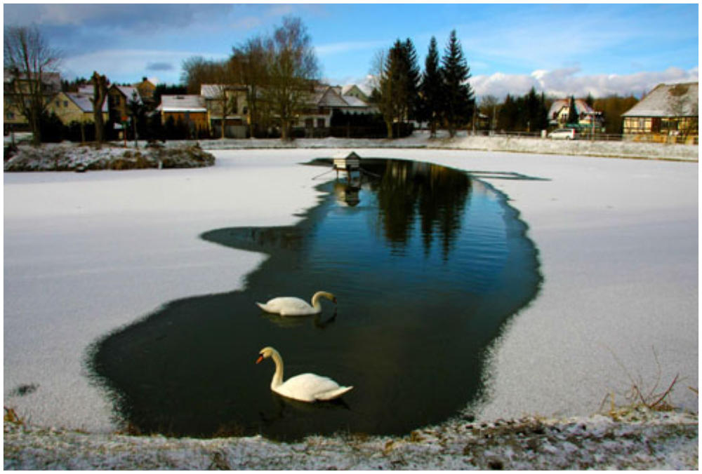 Winterliche Dorfidylle