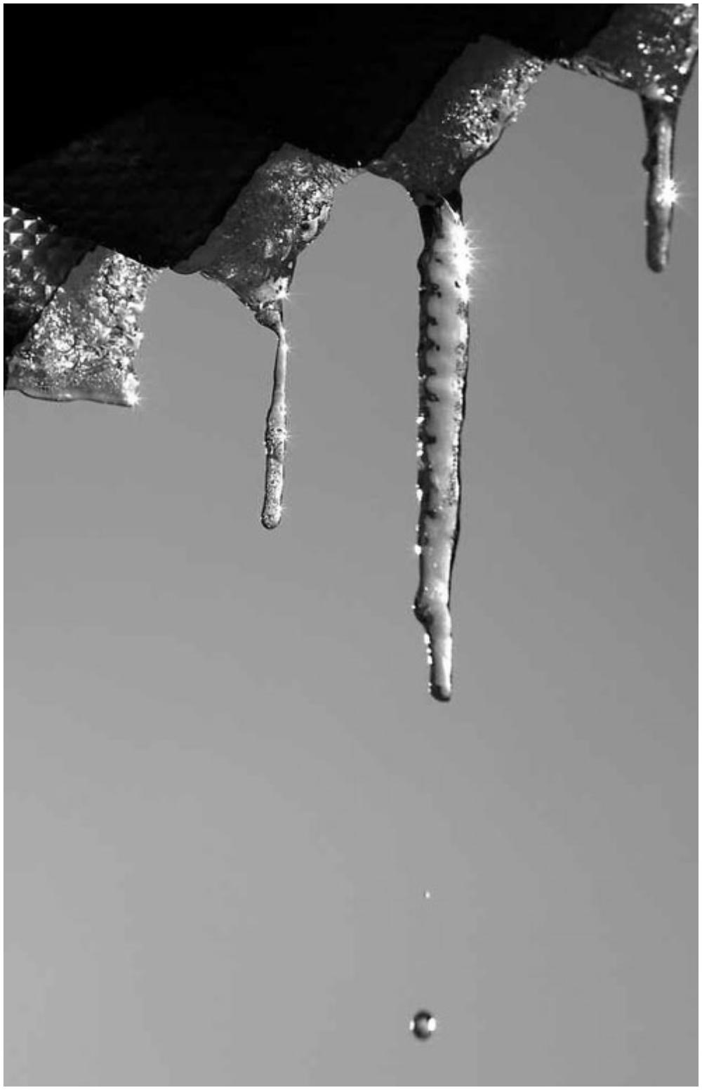 Tropfender Eiszapfen