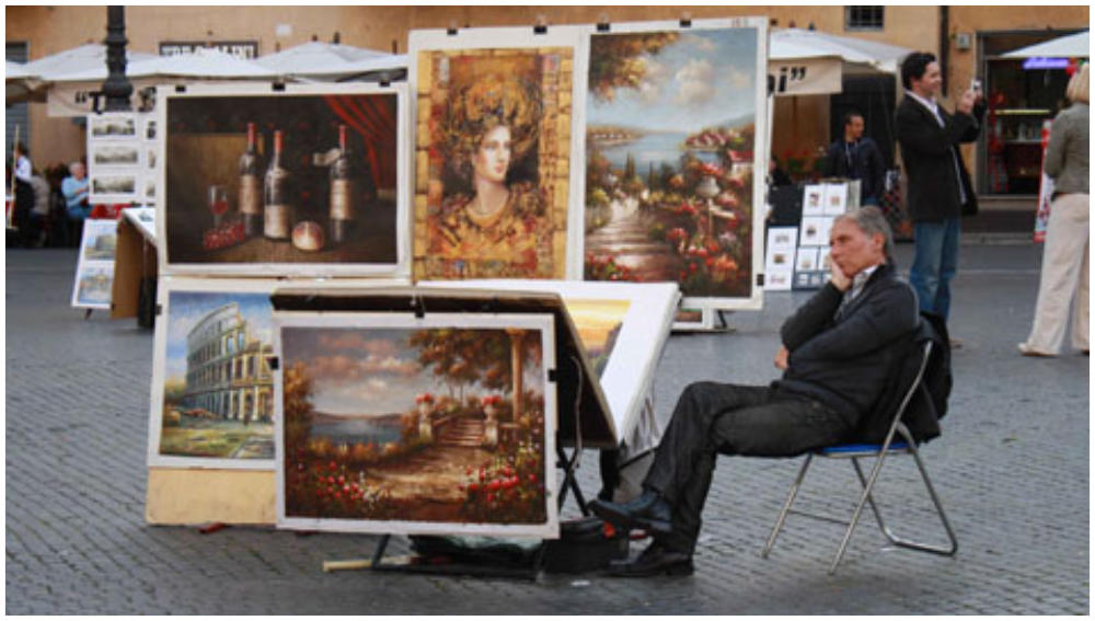 Der Maler und seine Bilder